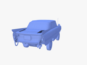 generic 60s amphibious car top up 3D Модель