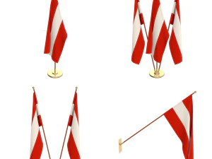 paket bendera Austria Model 3D