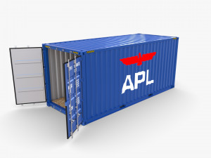 20ft shipping container apl Modello 3D