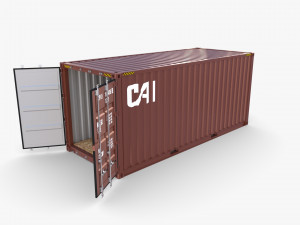 20ft shipping container cai v1 Modello 3D