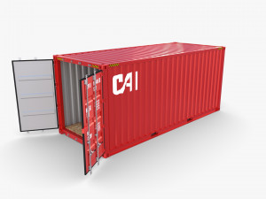20ft shipping container cai v2 Modello 3D