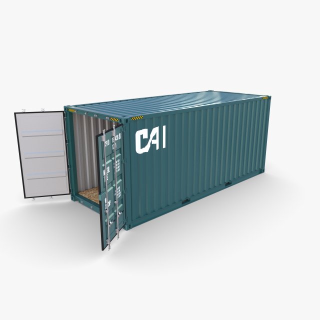20ft shipping container cai v3 Model 3D .c4d .max .obj .3ds .fbx .stl .blend 
