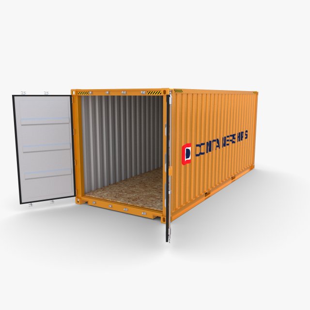 20ft shipping container containerships Modèle 3D .c4d .max .obj .3ds .fbx .stl .blend 