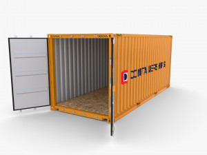 20ft shipping container containerships Modello 3D