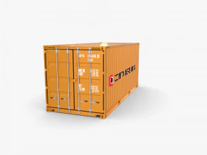 20ft shipping container containerships 3D Model