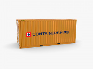 20ft shipping container containerships Modèle 3D