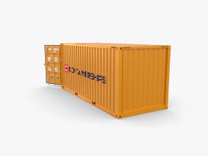 20ft shipping container containerships 3D Model