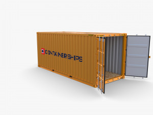 20ft shipping container containerships Modèle 3D