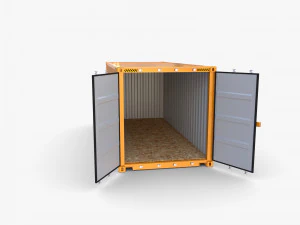 20ft shipping container containerships 3D Model