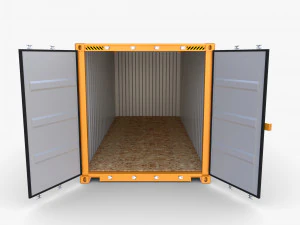 20ft shipping container containerships 3D Model