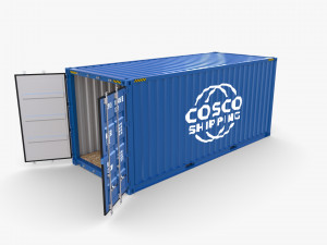 20ft shipping container cosco shipping v1 3D मॉडल