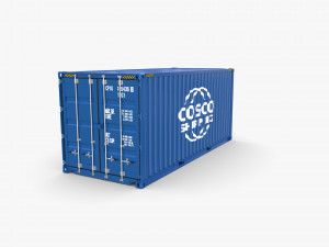 20ft shipping container cosco shipping v1 Modelo 3D