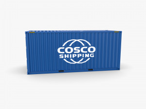 20ft shipping container cosco shipping v1 Modelo 3D