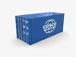 20ft shipping container cosco shipping v1 Modelo 3D