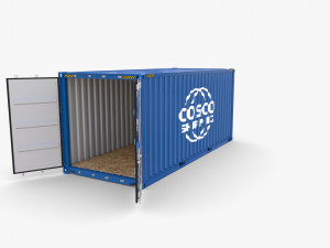 20ft shipping container cosco shipping v1 Modelo 3D