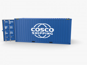 20ft shipping container cosco shipping v1 Modelo 3D