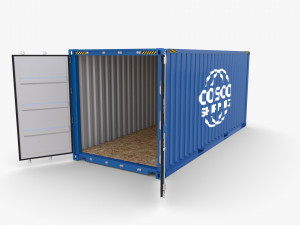 20ft shipping container cosco shipping v1 Modelo 3D
