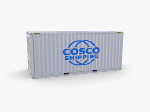 20ft shipping container cosco shipping v2 3D Модель