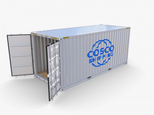 20ft shipping container cosco shipping v2 3D मॉडल