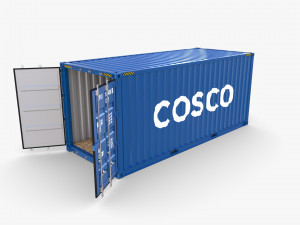 20ft shipping container cosco v1 Modello 3D