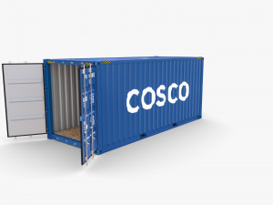 20ft shipping container cosco v1 3D Модель