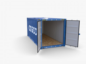 20ft shipping container cosco v1 3D Модель