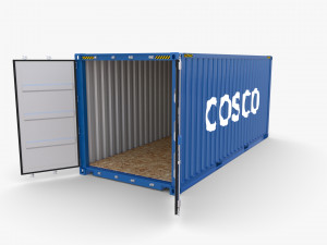 20ft shipping container cosco v1 3D Модель