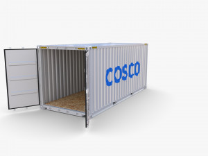 20ft shipping container cosco v2 3D मॉडल