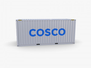 20ft shipping container cosco v2 3D मॉडल