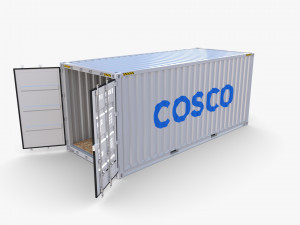 20ft shipping container cosco v2 3Dモデル