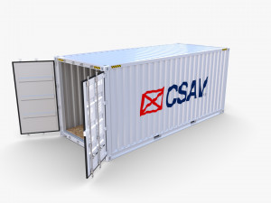 20ft shipping container csav v1 Modello 3D