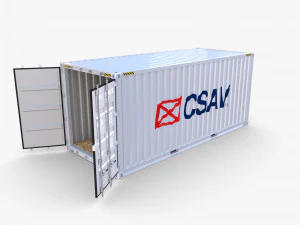 20-футовый морской контейнер csav v1 3D Модель