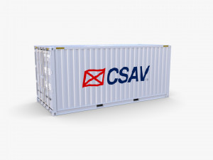 20ft shipping container csav v1 3D Model