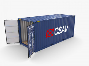 20ft shipping container csav v2 Modello 3D