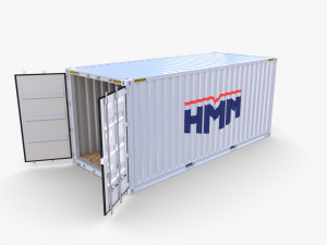 20ft shipping container hmm v1 3D Модель