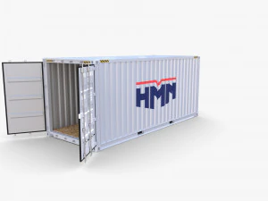 20ft shipping container hmm v1 3D Model