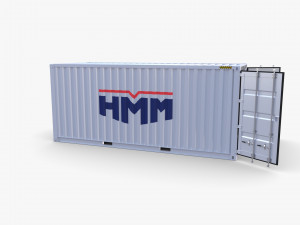 20ft shipping container hmm v1 3D Модель