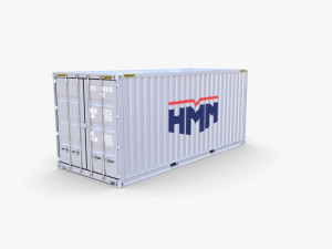 20ft shipping container hmm v1 3D Модель