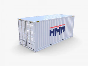 20ft shipping container hmm v1 3D Model