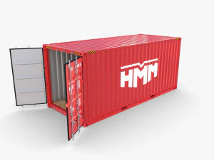 Container da 20 piedi hmm v2 Modello 3D