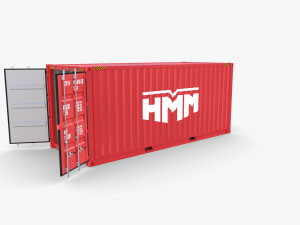 20ft shipping container hmm v2 3D Model