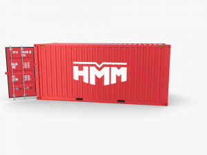 20ft shipping container hmm v2 3D Model