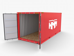 20ft shipping container hmm v2 3D Model