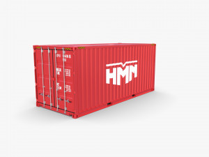 20ft shipping container hmm v2 3D Model
