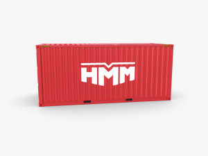 20ft shipping container hmm v2 3D Model