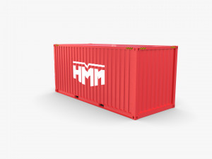 20ft shipping container hmm v2 3D Model