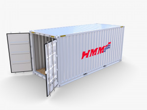 20ft shipping container hmm v3 Modello 3D