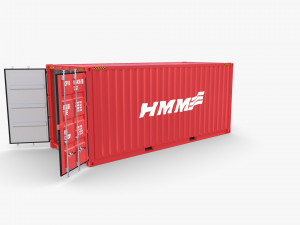 20ft shipping container hmm v4 3D Model