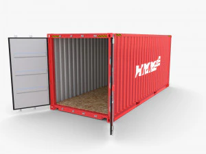 20ft shipping container hmm v4 3D Model