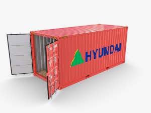 20ft shipping container hyundai 3Dモデル